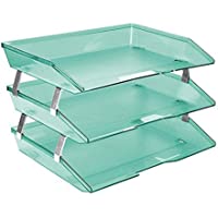 Los mejores  - Acrimet Facility Bandeja Portadocumentos de 3 Niveles para Cartas (Color Verde transparente)